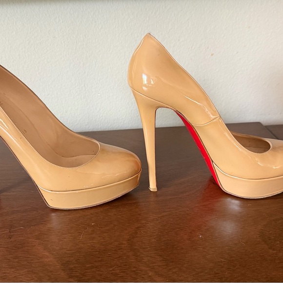 Christian Louboutin Bianca patent 140 pumps nude 40.5 - Picture 2 of 5